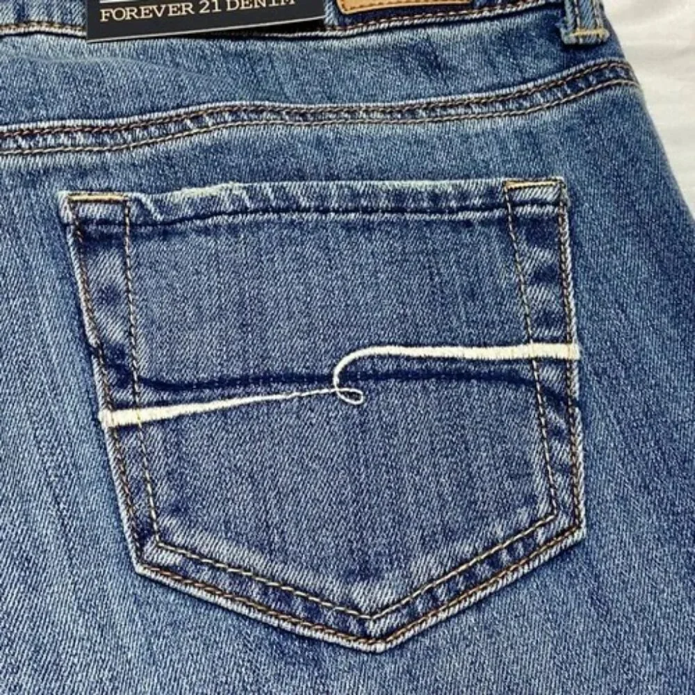 Forever 21 Flare Jeans Women's 30 Blue Medium Wash 5 Pocket Denim Jean Pants NWT